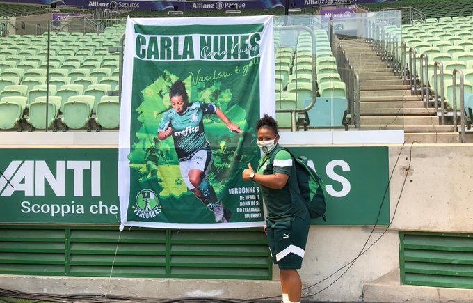 Homenagem para a 𝕒𝕣𝕥𝕚𝕝𝕙𝕖𝕚𝕣𝕒 Carla Nunes : @Palmeiras