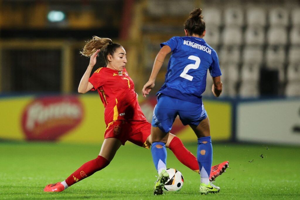 Selección española ante Italia