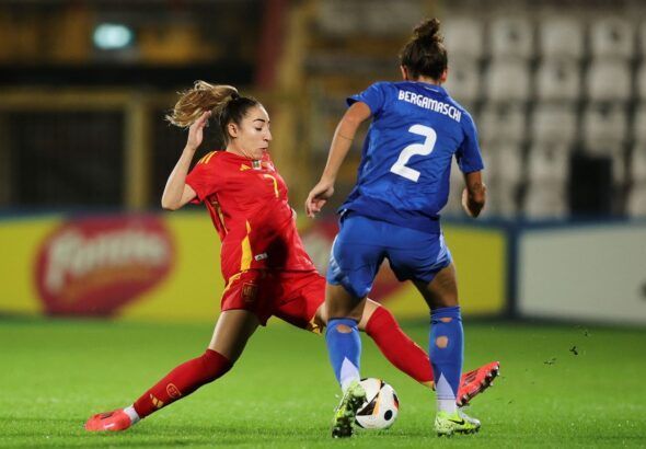 Selección española ante Italia