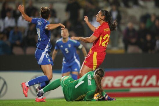 Selección española ante Italia