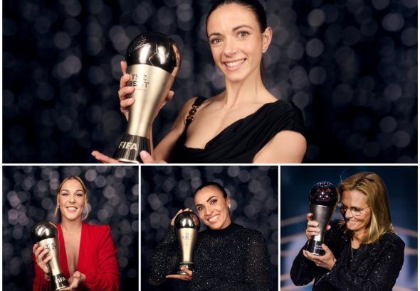 Aitana se corona como The Best. Mary Earps, Marta Vieira y Sarina Wiegman fueron también galardonadas.