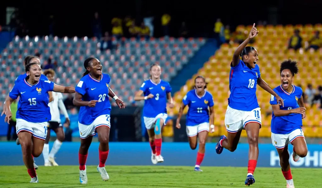 La selección francesa celebra un récord histórico en un partido de un mundial sub 20.