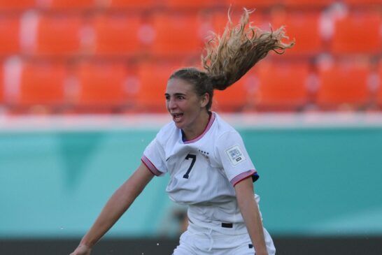 Estados Unidos es el primer semifinalista de este mundial sub17. Kimmi Ascanio celebra el segundo gol de la tarde.