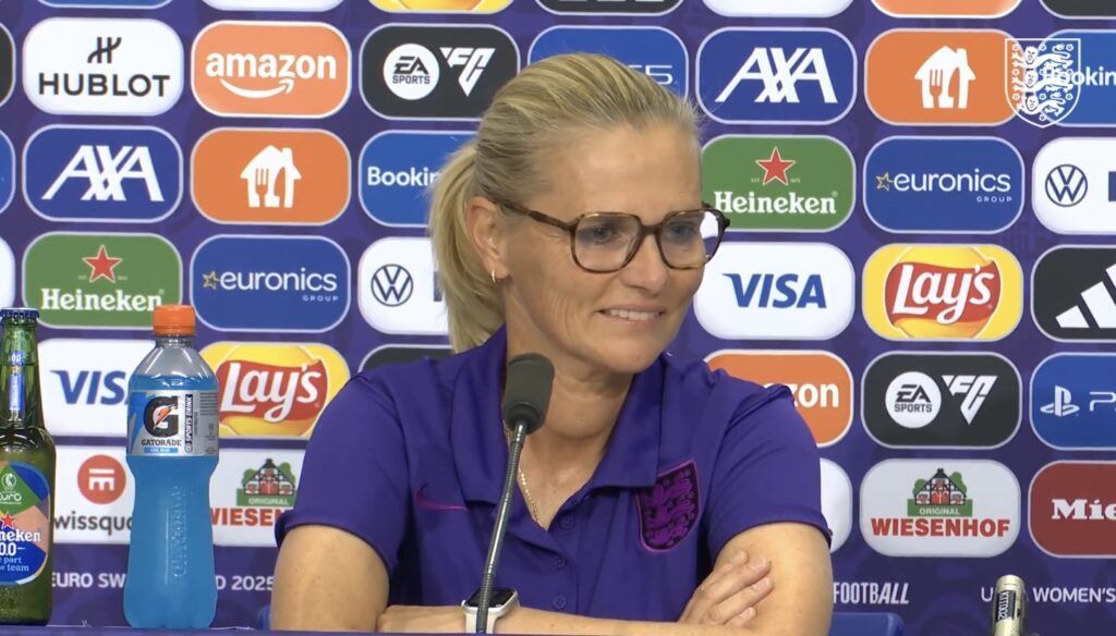 Sarina Wiegman: «No queremos un partido estresante». La seleccionadora de Inglaterra hablaba a los medios antes de la final de la Eurocopa 2025.