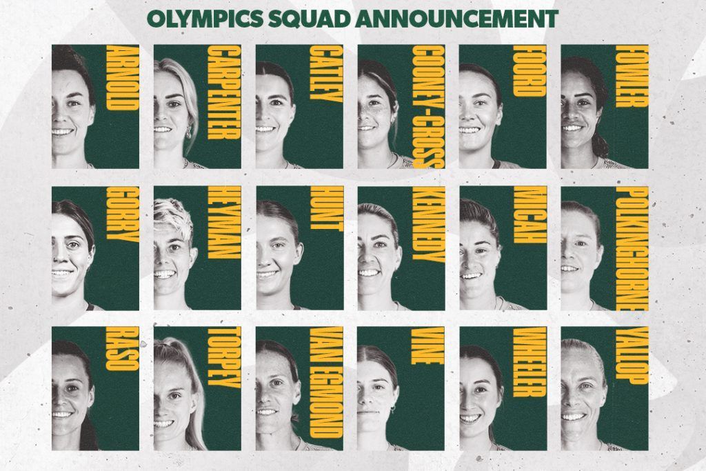 18 Matildas dispuestas a seguir haciendo historia. Imagen de la convocatoria de la selección australiana para los JJ.OO. de París 2024.